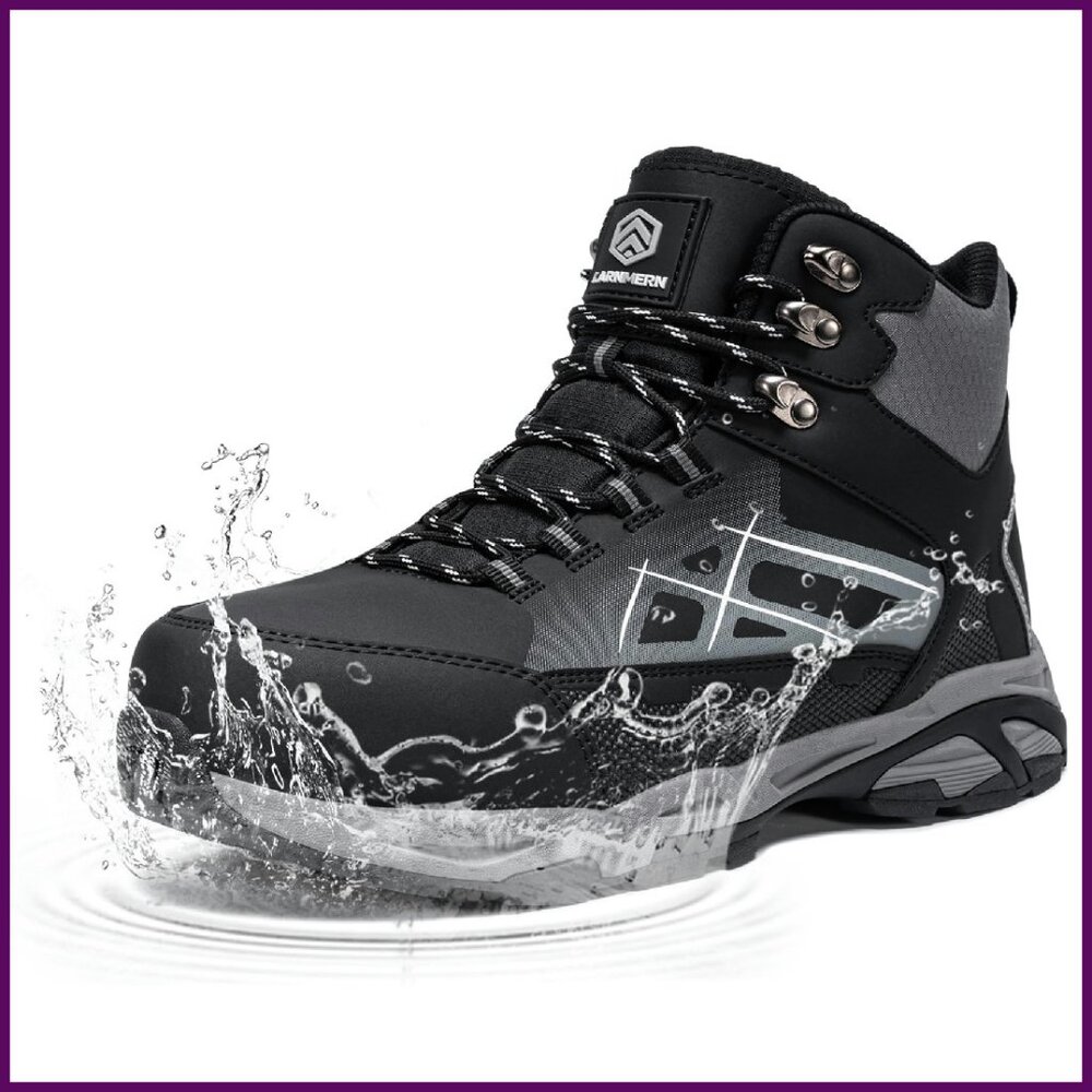 Men's Steel Toe Work Boots Non-Slip Safety Shoes Waterproof Industrial